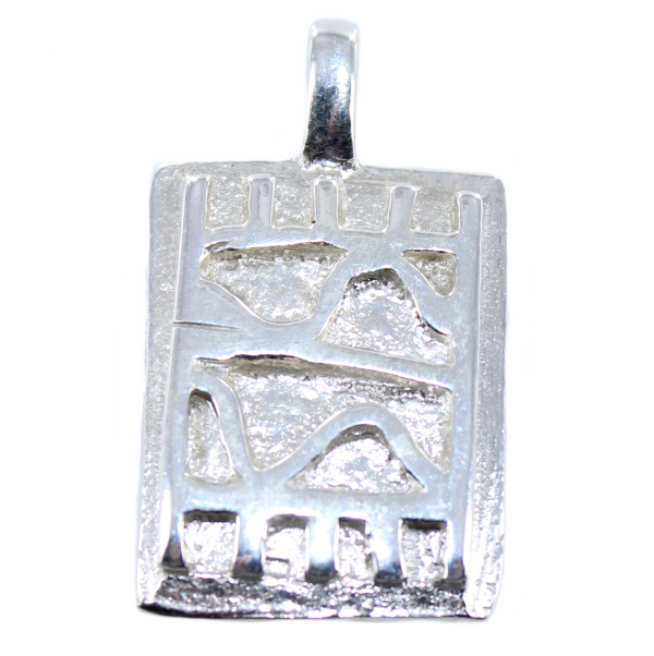 Pendentif Argent Poids africain Tenda 