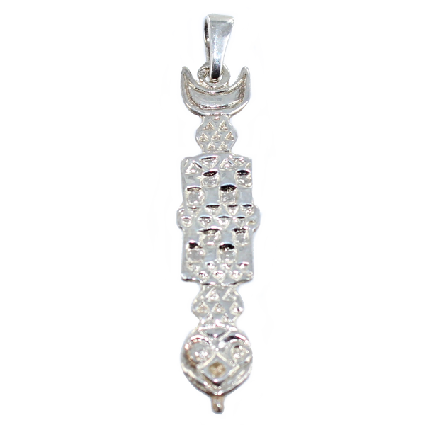 Pendentif Argent Totem africain 