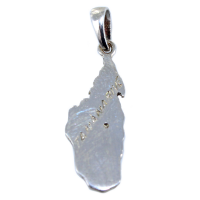 Pendentif Argent Carte Madagascar - Taille 1 