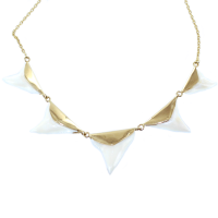 Collier Or Jaune Dents de requin 