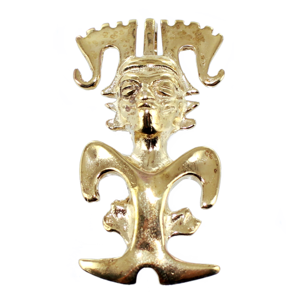 Pendentif Or Jaune Sorcier Péruvien - Taille 1 