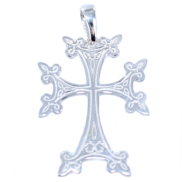 Croix arménienne Gravée - Taille 1 Argent 