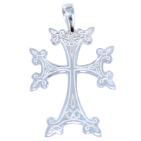 Croix arménienne Gravée - Taille 1 Argent 