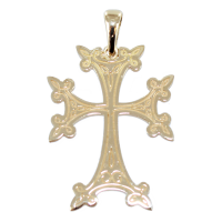 Croix arménienne Gravée - Taille 1 Or Jaune 