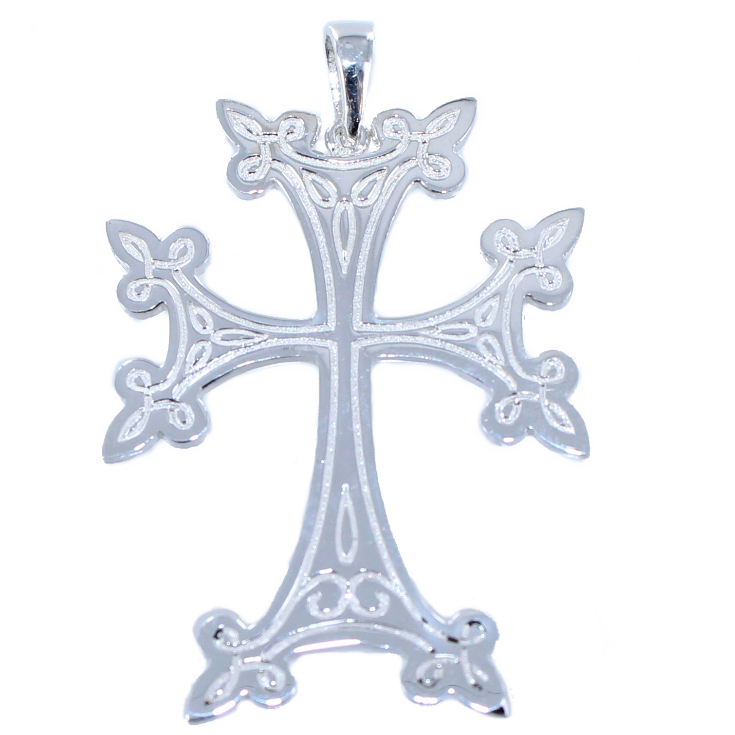 Croix arménienne Gravée - Taille 2 Argent 