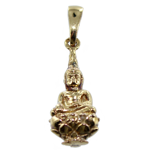 Pendentif Or Jaune Bouddhiste érudit 