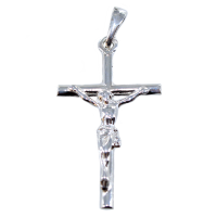 Croix avec Christ - Taille 2 Argent