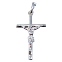 Croix avec Christ - Taille 2 Argent 