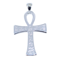 Croix de vie avec hiéroglyphes Argent 