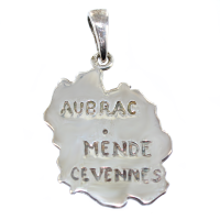 Pendentif Argent Carte Lozère 