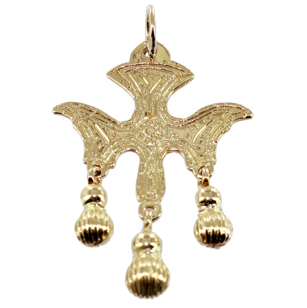 Pendentif Or Jaune Saint Esprit gravé - Modèle 2 