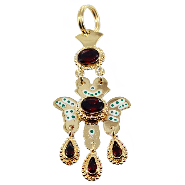 Pendentif Or Jaune Saint-Esprit émaillé - Modèle 5 