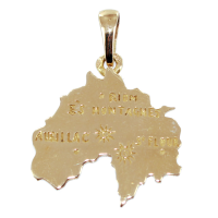 Pendentif Or Jaune Carte Cantal 