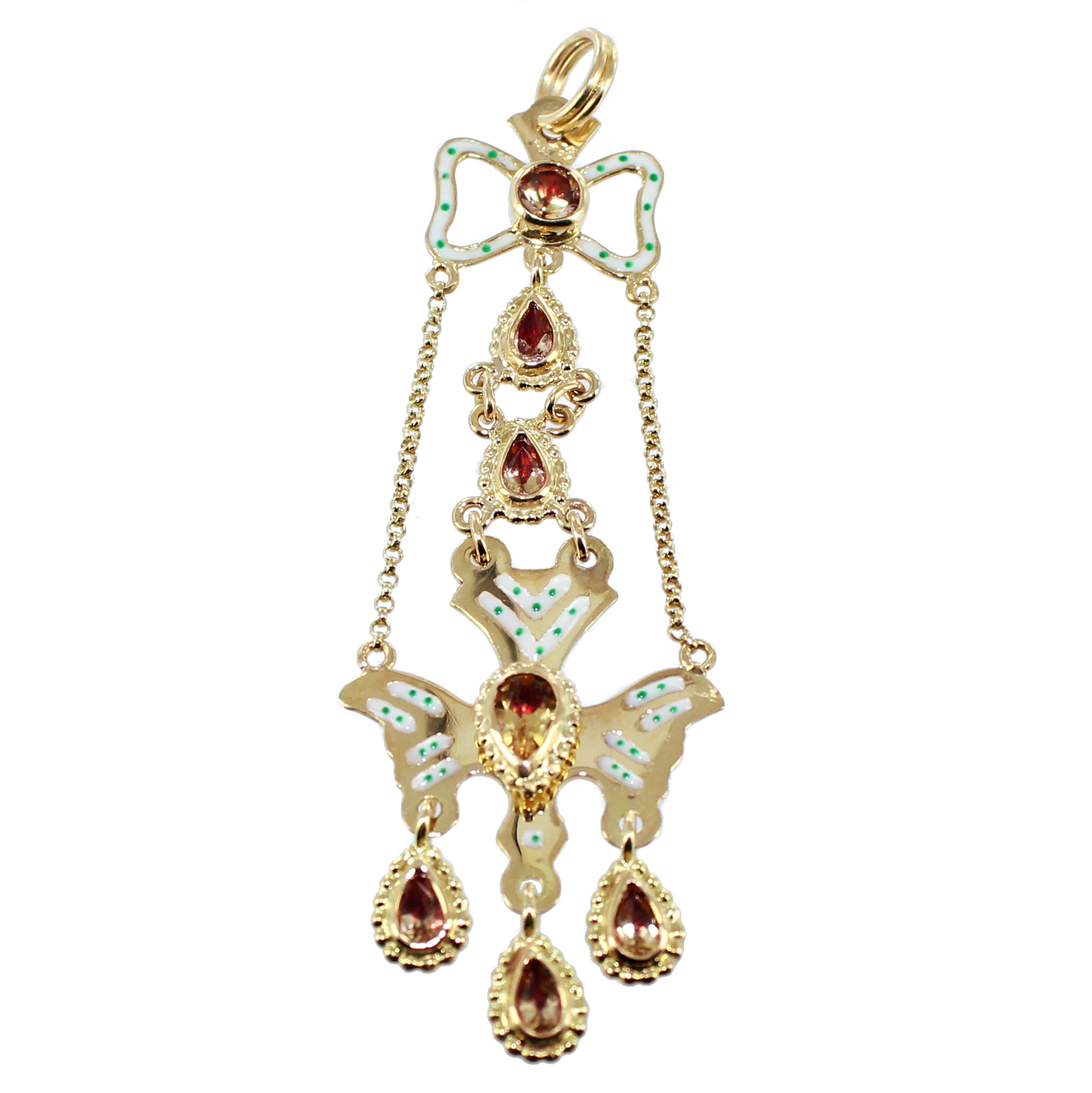 Pendentif Or Jaune Saint-Esprit émaillé - Modèle 8 