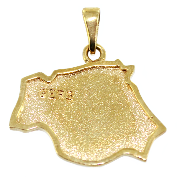 Pendentif Or Jaune Carte Gers 