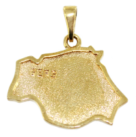 Pendentif Or Jaune Carte Gers 