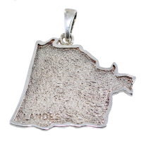 Pendentif Argent Carte Les Landes 