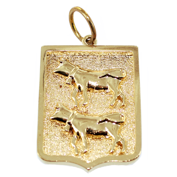 Pendentif Or Jaune Blason Béarn - Taille 2 