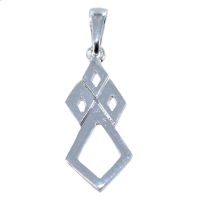 Pendentif Argent Hermine damier 