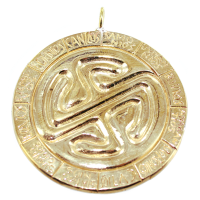 Pendentif Plaqué Or Calendrier gaulois 