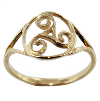 Bague Triskell ajouré Or Jaune 