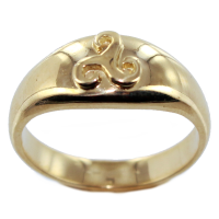 Bague Triskell en relief Or Jaune 