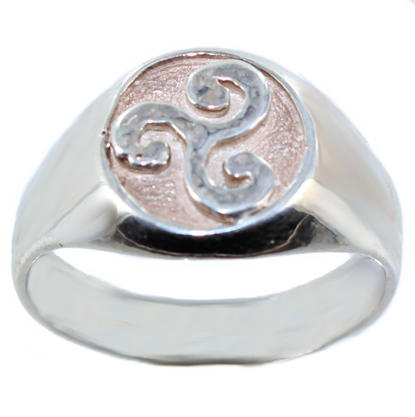 Chevalière Argent Bague Triskell aposé - Taille 2 