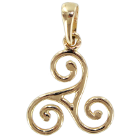Pendentif Or Jaune Triskell simple - Taille 5