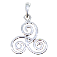 Pendentif Argent Triskell stylisé 