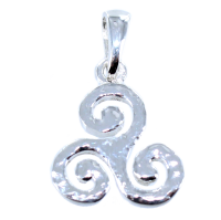 Pendentif Argent Triskell ciselé - Taille 4 