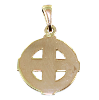 Croix celte ronde minimaliste - Taille 1 Or Jaune