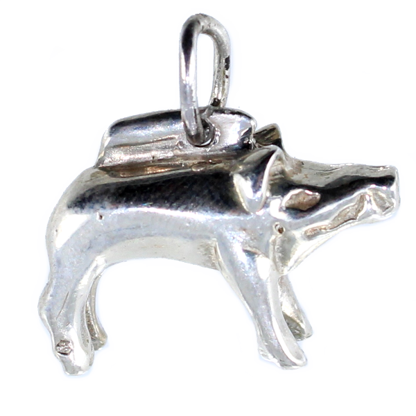 Pendentif Argent Sanglier Bata - Taille 1 