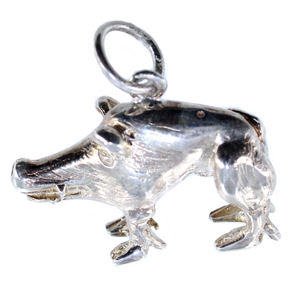 Pendentif Argent Sanglier Khomyna Mohyla - Taille 2 