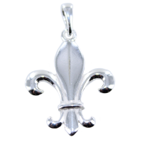 Pendentif&nbsp;Argent&nbsp;Fleur de Lys - Taille 7 