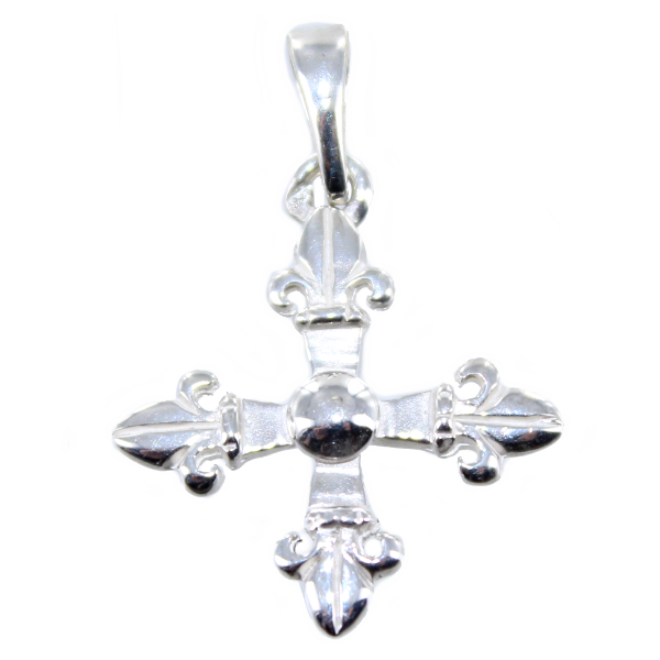 Croix Quatre Fleurs de Lys - Taille 1 Argent 