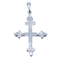 Croix Quatre Fleurs de Lys - Taille 2&nbsp;Argent 