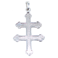 Croix de Lorraine embossée - Taille 3 Argent 