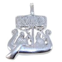 Pendentif Argent Drakkar traditionnel 