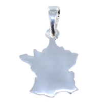 Pendentif Argent Carte France - Taille 2 