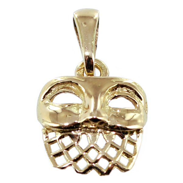 Pendentif Or Jaune Masque de bal 