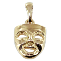 Pendentif Or Jaune Masque de théâtre 