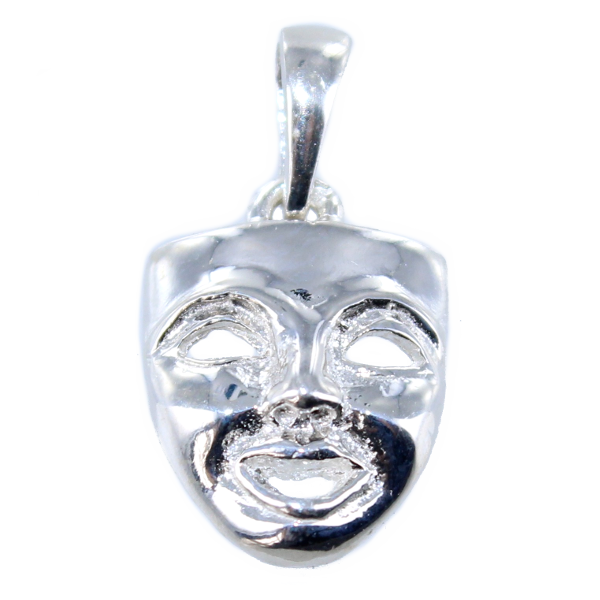 Pendentif Argent Masque de théâtre 