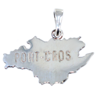 Pendentif Argent Carte Port-Cros 