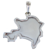 Pendentif Argent Carte Gard 