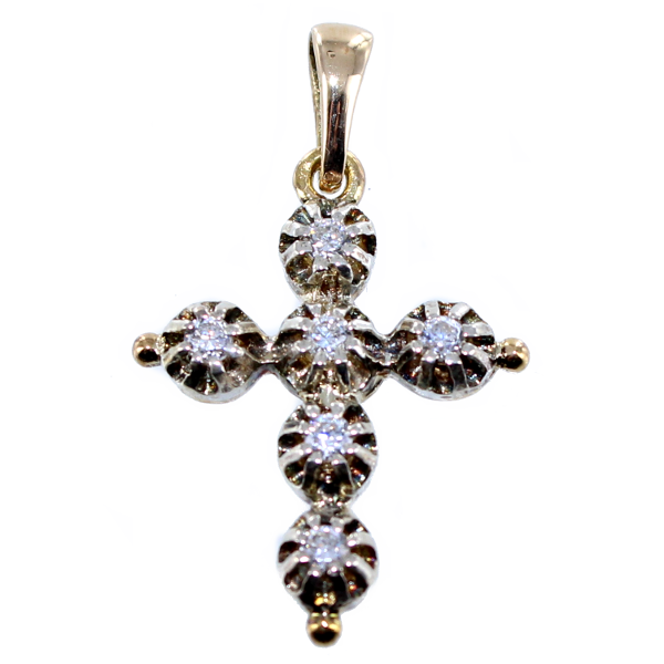 Croix Provençale - Taille 1 Or Bicolore 