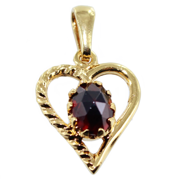 Pendentif  Coeur Grenat Catalan 