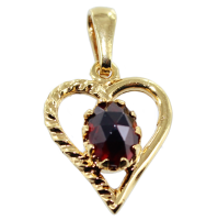 Pendentif  Coeur Grenat Catalan 