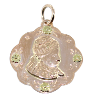 Médaille Or Bicolore Sainte Foy Conques 