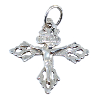 Pendentif Argent Croix grille de Chambéry allongée - Taille 1 