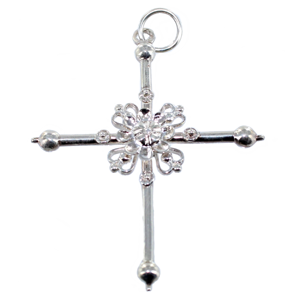 Croix Fleurie - Taille 2 Argent 